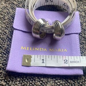 Melinda Maria Silver Hoop Earrings